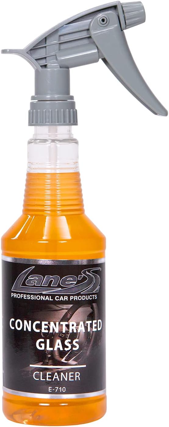 LANE'S Concentrated Auto Glass Cleaner- Window Cleaner, Windshield Cleaner- Removes Smoke Film, Fingerprints, and Smudges, Safe for All Glasses- 32 oz