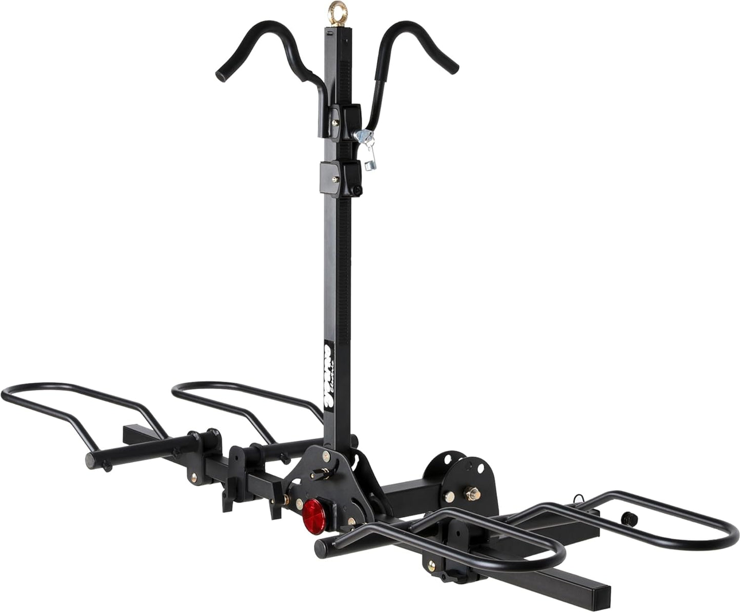 Young 200 lbs. Capacity Hitch Mounted 2-Bike Rack with Lock for Standard, Mountain, Fat Tire Bikes, fit Car, SUV, Van, RV, Trailer, Truck