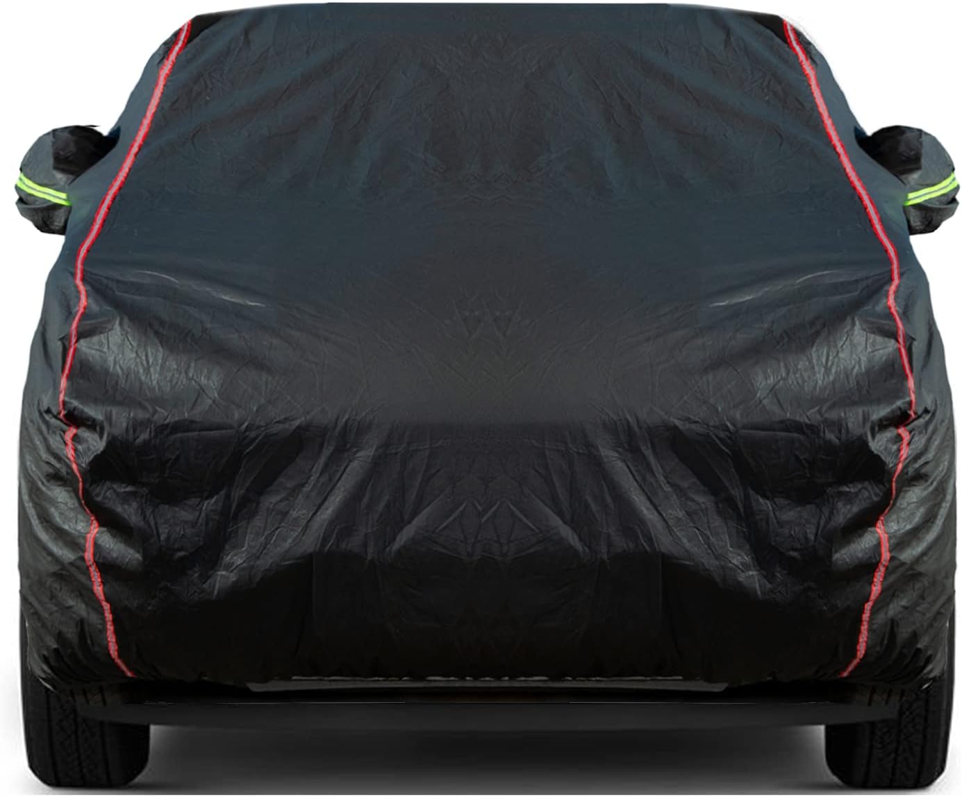 Car Cover, Fit for MPV, Breathable New Material for Sun Protection, Waterproof, UV Protection, Snow and Wind Protection, with Zipper Door, Suitable for Indoor and Outdoor Use (199"-210") B16