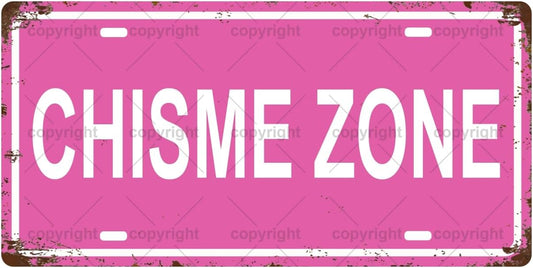CHISME ZONE Space Vintage Metal Tin Sign License Plate Bar Cafe Garage Cave Home Room Wall Bathroom Farmhouse Garden Porch Patio Decor, 12 x 6 Inch