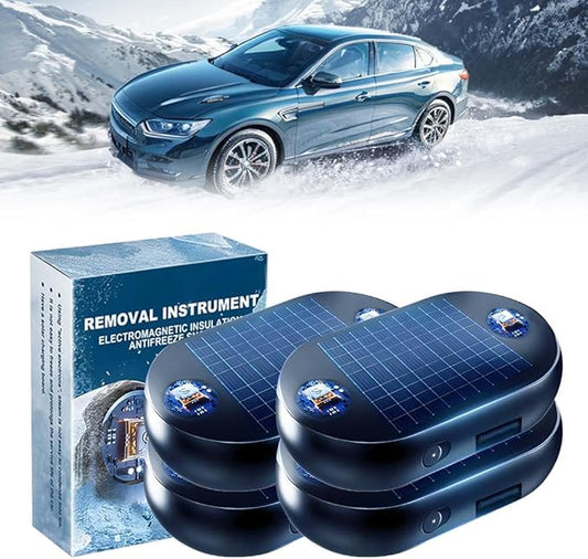 Anti-Freeze Electromagnetic Car Snow Removal Device, 2026 New Electromagnetic Interference Antifreeze Snow Removal Instrument, Automotive Electromagnetic Snow Removal Tool Car Defroster (4PCS)