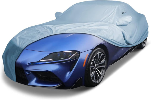 iCarCover Custom Car Cover for 2020-2025 Toyota GR Supra, Waterproof All Weather Rain Snow UV Sun Protector Full Exterior Weatherproof Indoor Outdoor Car Cover with Strap