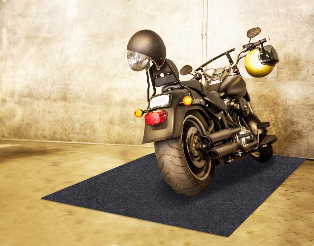 Motorcycle, Golf cart, Go-kart, Mountain Bike Floor Mat,Absorbent Fabric,Anti-slip and Waterproof Backing,Washable,Garage and Shop Parking Mats(8.7Feet x 7.6 Feet)