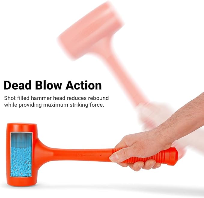 Capri Tools 10097 Dead Blow Hammer, 2 lb., Orange