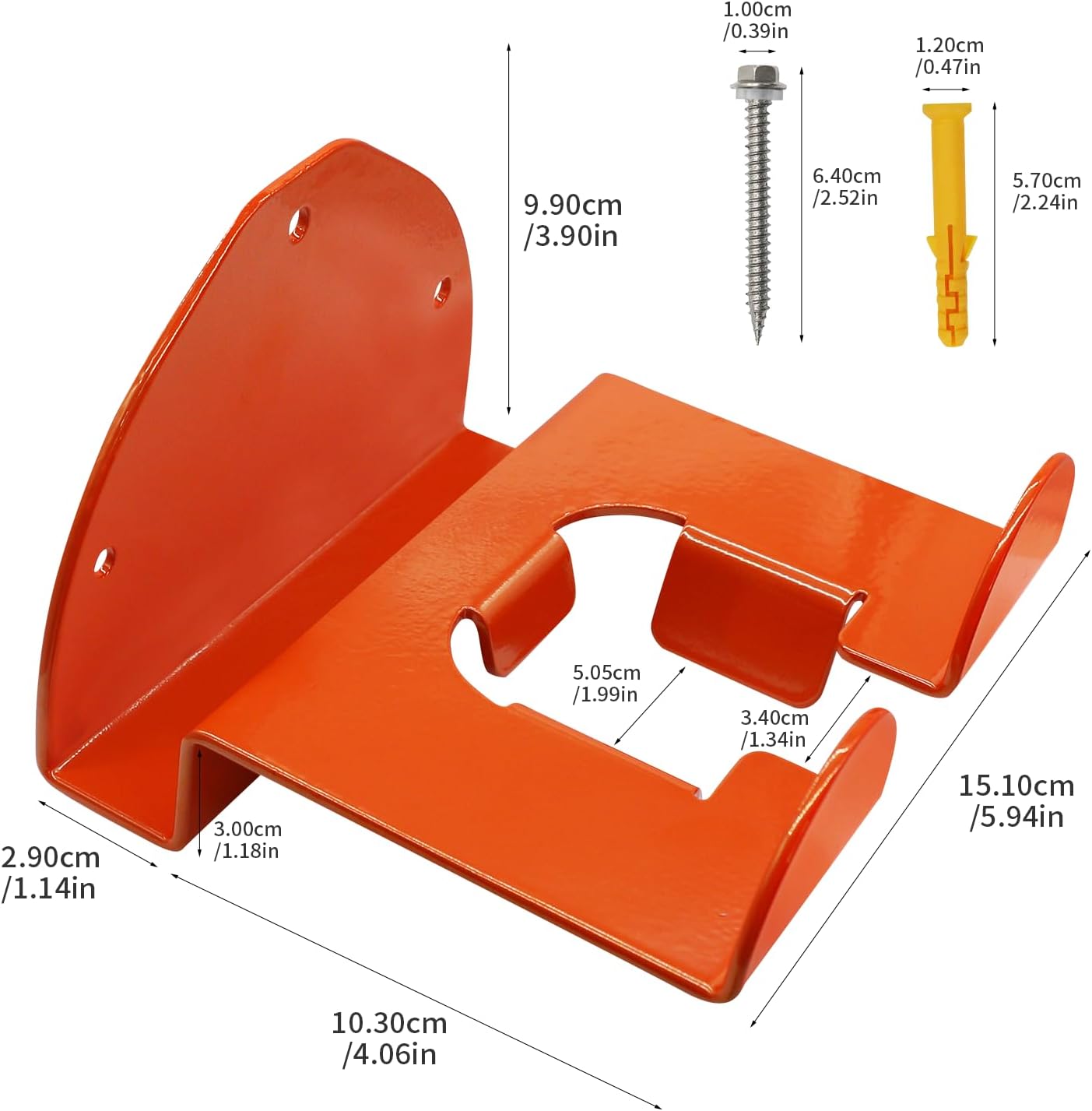 Weedeater Hanger, 1 Pack Weed Eater Hanger For Wall, Heavy Duty Weed Eater Wall Mount for Garage, Garage Organization Storage Shed Organizer Mounted Trimmer Rack