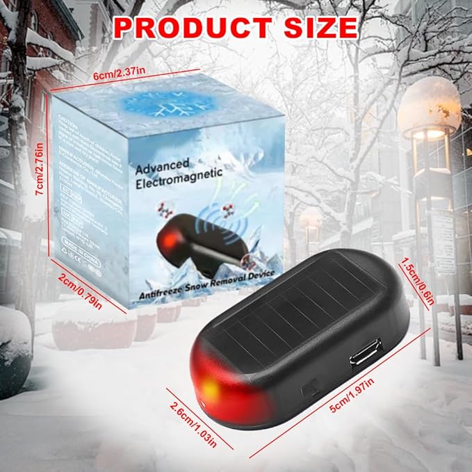 Anti-Freeze Electromagnetic Car Snow Removal Device, Upgraded Electromagnetic Car Defroster, Rechargeable Car Interference Antifreeze (1 pcs)