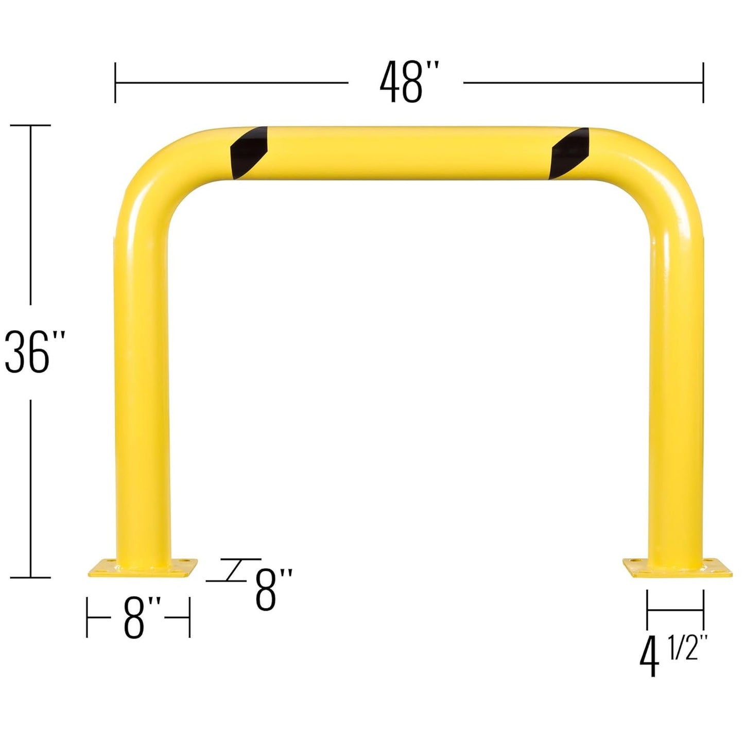 Guardian Steel Machine Guard Barrier Hollow Fillable Protect Equipment Warehouse Electrical Safety 48" x 36"