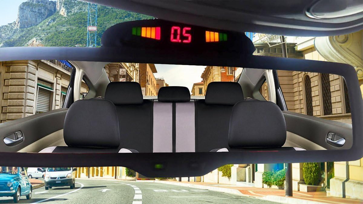 ZONETECH Car Reverse Backup Radar System - Premium Quality 4 Parking Sensors Car Reverse Backup Radar System with LED Display (50 Pack)