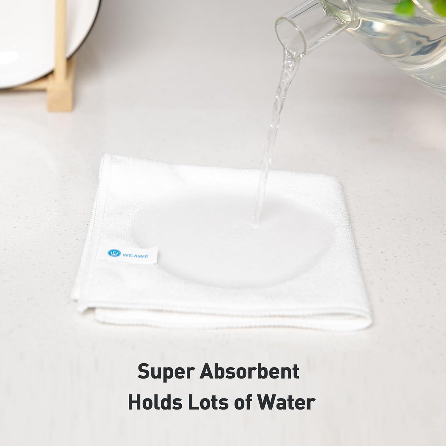 White Microfiber Cleaning Cloth 13"x13", Ultra Soft Absorbent Microfiber Cleaning Rags for Housekeeping Cleaning Supplies, Lint Free Reusable Cleaning Cloths for House Washable, Pack of 12