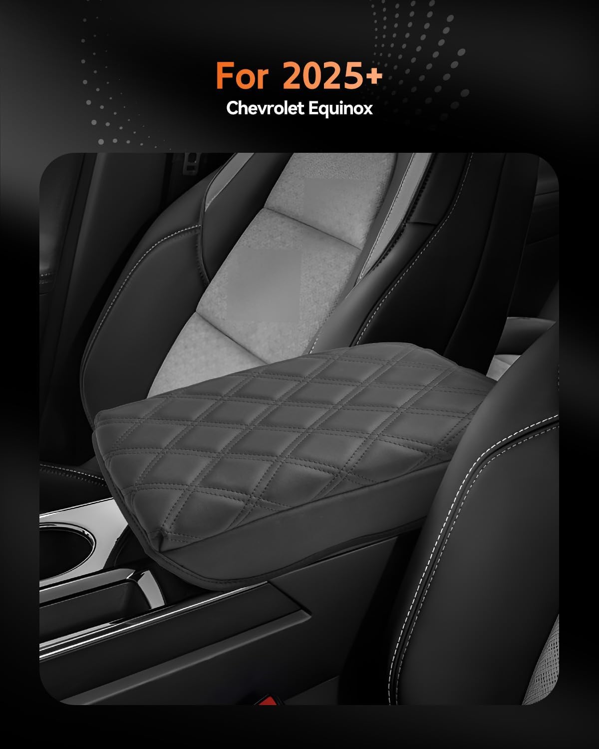 CDEFG for Chevrolet Equinox 2025 2026 Center Console Cover Armrest Box Cover for Chevy Equinox (LT, RS, Activ) Accessories Arm Rest Protector NOT for Equinox EV