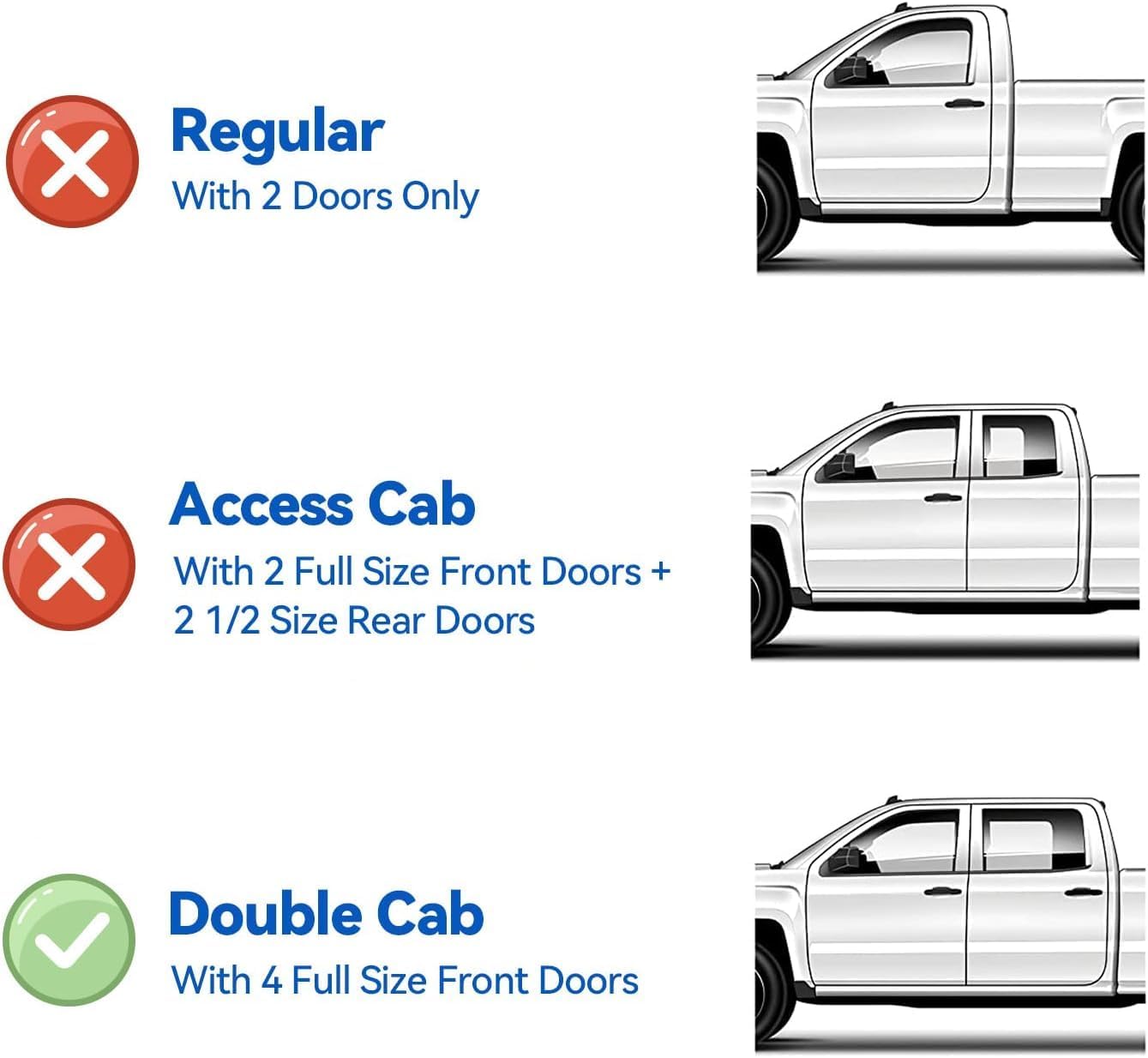 Window Visors Rain Guards for 2005-2015 Toyota Tacoma Double Cab, Out-Channel Window Vent Wind Deflectors Visors Shades for 05-15 Tacoma