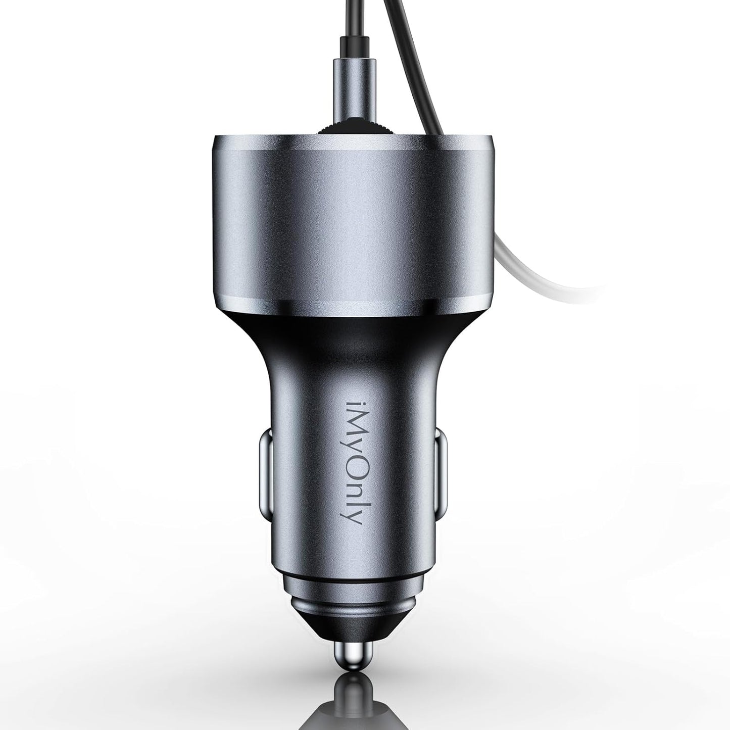 AUX Car Adapter FM Transmitter,iMyOnly QC/PD All-Metal Bluetooth V5.3 AUX Adapter for Car Music Player, Bluetooth Transmitter with Hands-Free Calling