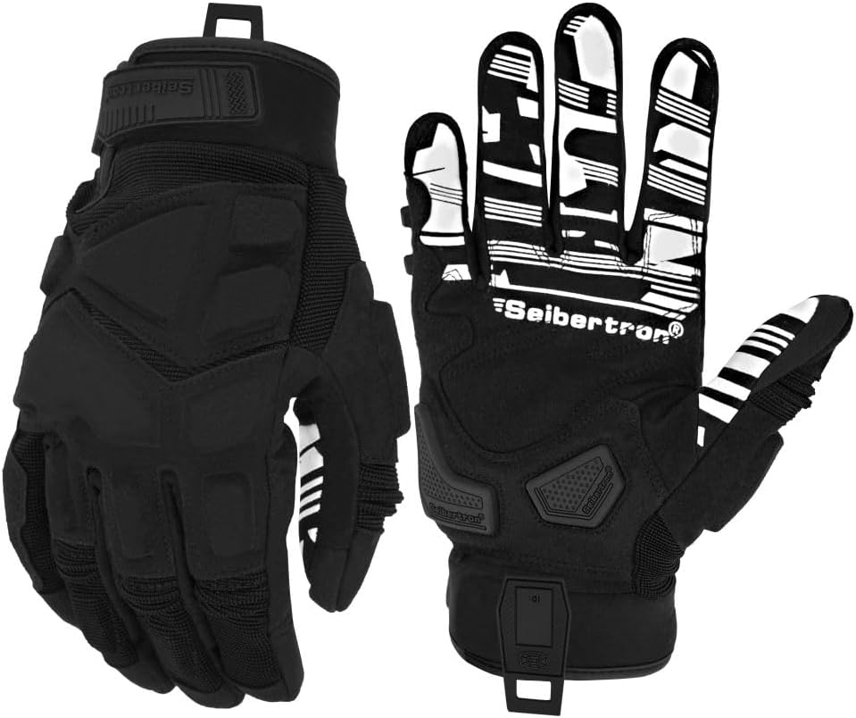 Seibertron SPS Series Touchscreen Motorcycle Motocross BMX ATV MTB Bicycle Cycling Full or Half Finger Gloves Adult and Youth