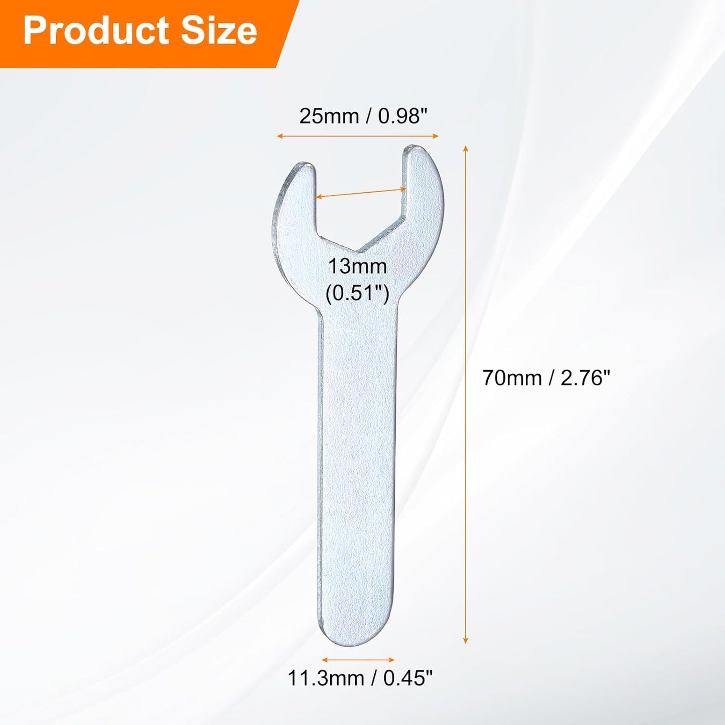 HARFINGTON 10pcs Small Wrench 13x70x1.5mm Metric U-Shaped Single Open Ended Spanner Super Thin Flat Head Galvanizing Wrench for Automotive Repair Furniture Assembly