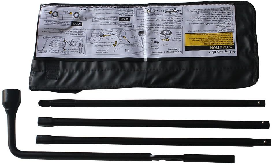 for Chevy Silverado 1500 /GMC Sierra 1500 Spare Tire Iron Tools Wrench Kit Replace 22969377 20782708 & Scissor Car Jack Wind Up Lift 2 Ton Capacity
