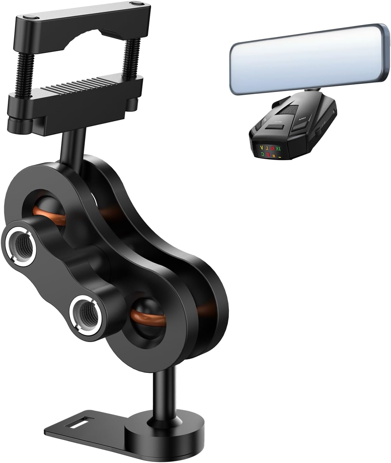 Radar Detector Mount Rearview Mirror Bracket,Car Truck Mirror Radar Mount Bracket,Aluminum Rearview Mirror Rod Mount (for Cobra Radar Detector)