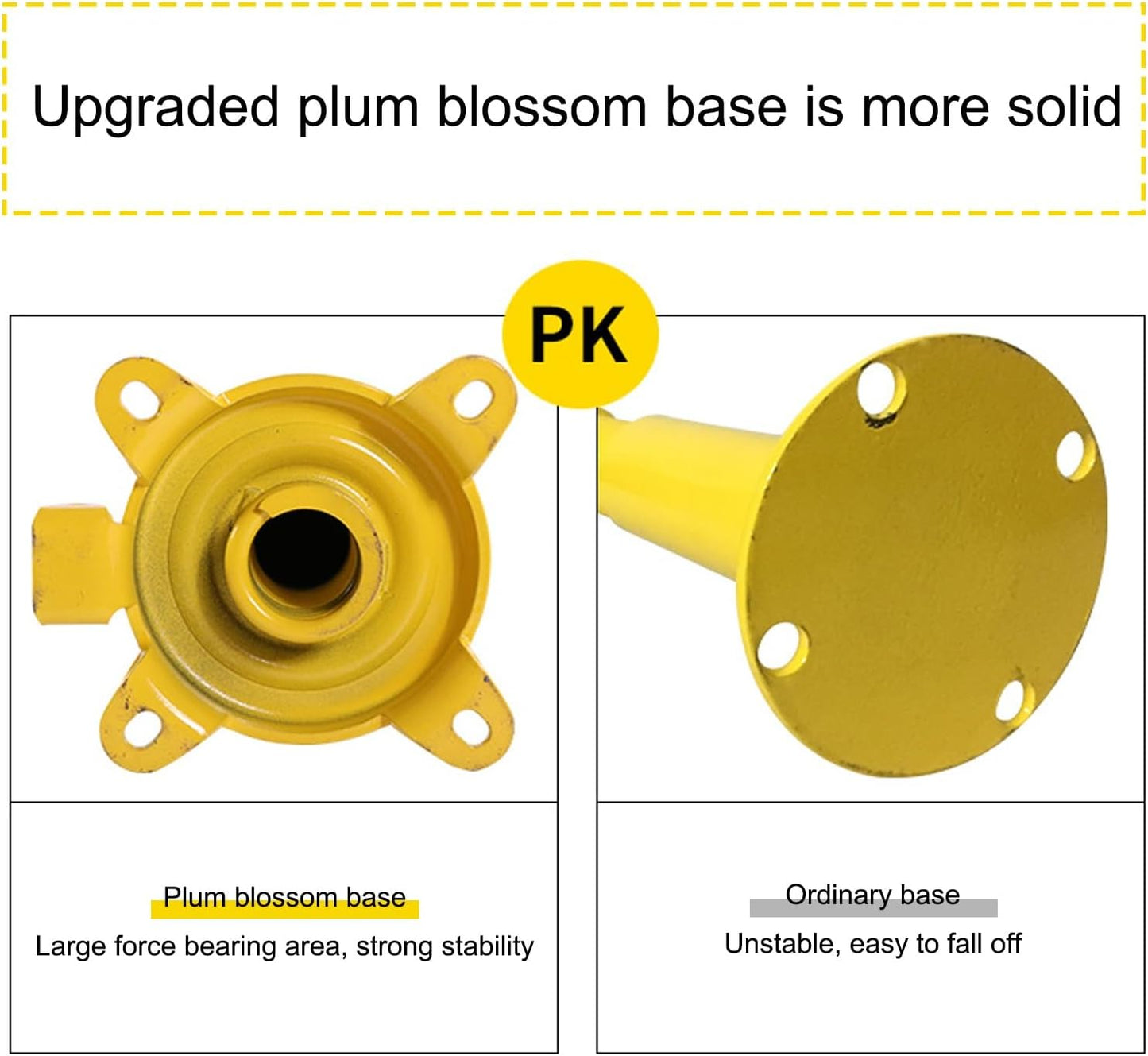 Safety Bollard Post, Spring Parking Post with Warning Stripes, Driveway Garage Security Post Barrier, Traffic Barricade Cones, for Indoor and Outdoor Parking(Yellow (2PCS))