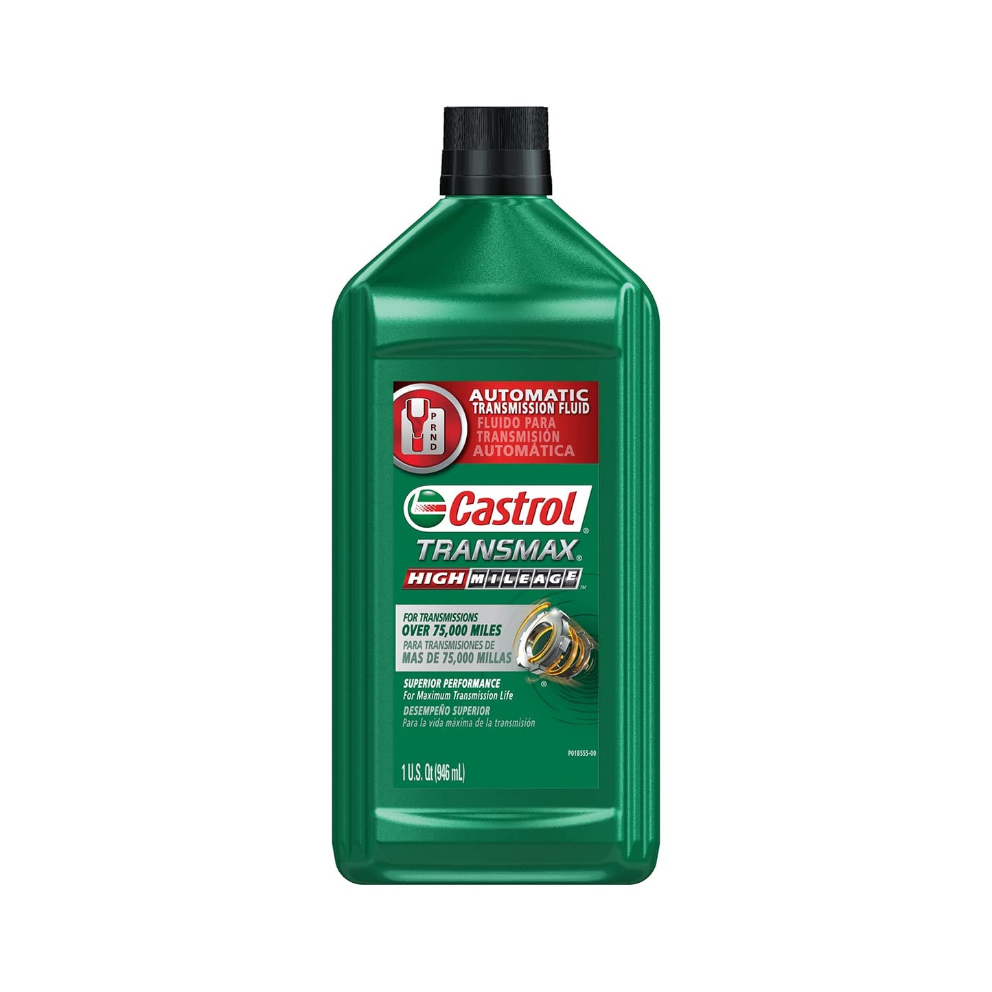 Castrol Transmax High Mileage Automatic Transmission Fluid, 1 Quart (Pack of 6)