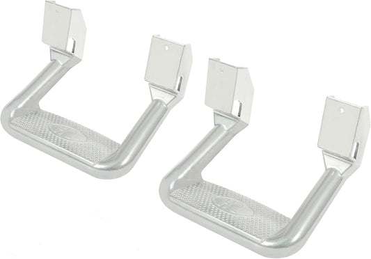 KUAFU Pair Aluminum Universal Side Step Compatible with Chevy Chevrolet GMC Ford Dodge Toyota Nissan Jeep Isuzu Mitsubishi Mazda Pickups & Trucks 2PCs Polishing Silvery