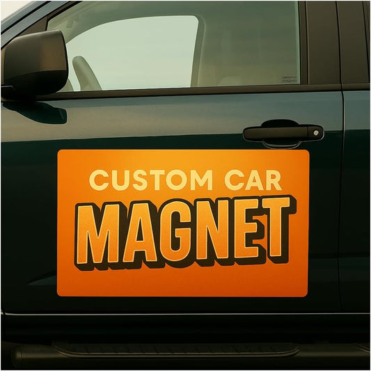 Custom Car Magnets with Rounded Corners Personalize Your Message Full Color Digital Print Great for Commercial or Marketing Vehicles