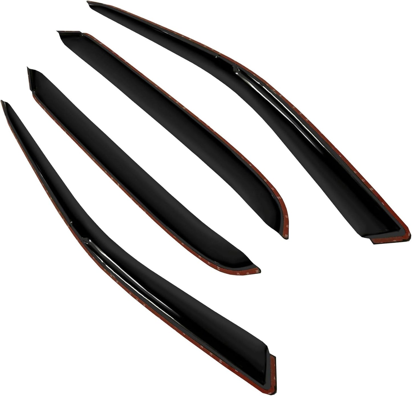 4pc Sun Rain Guards Window Visor Wind Deflector Compatible with 02-08 Ford Crown Victoria Smoke 94054