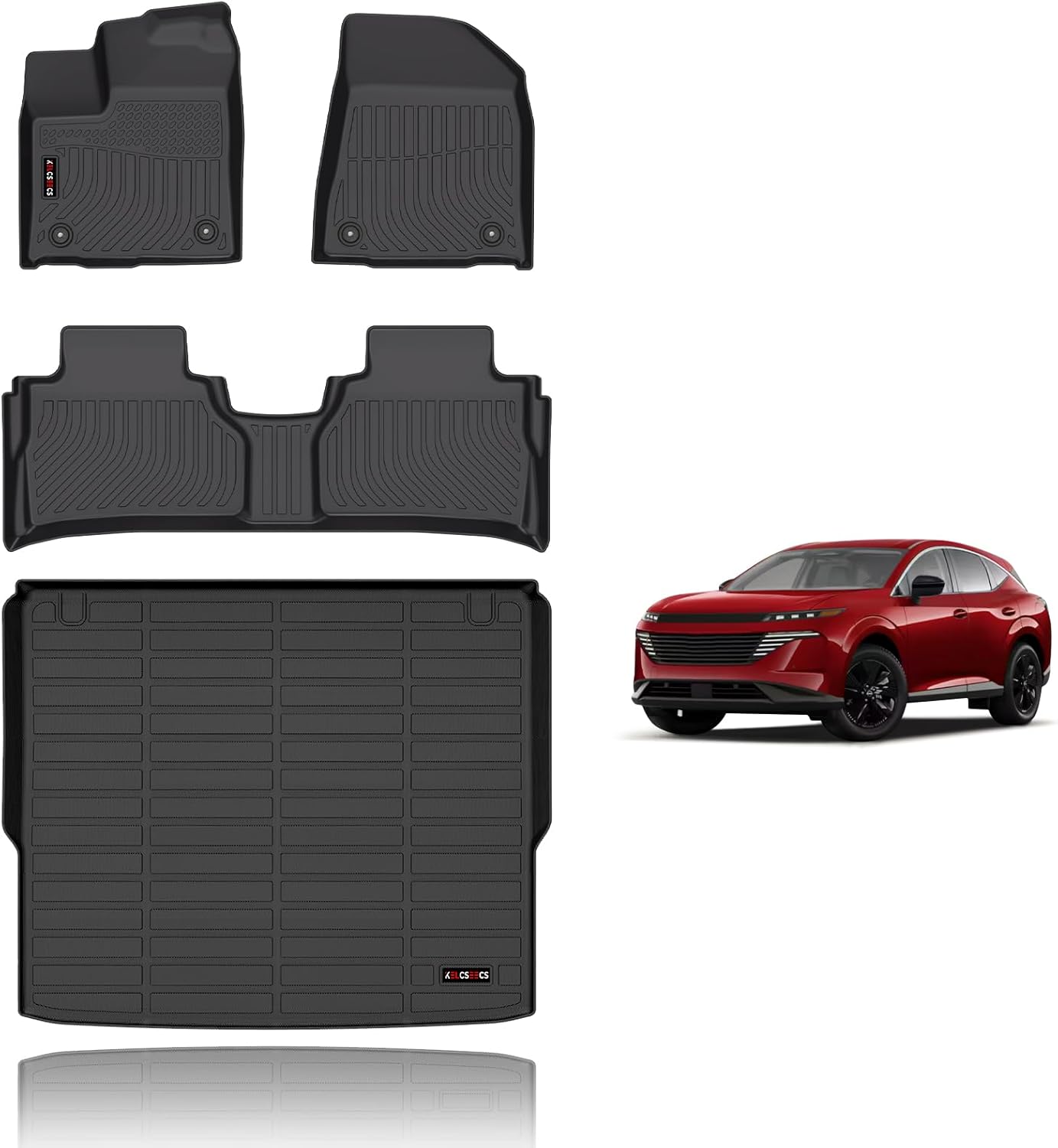 KELCSEECS Floor Mats & Cargo Liner Custom for Murano 2025 All Weather Car Mats TPE Floor Liners Murano Accessories