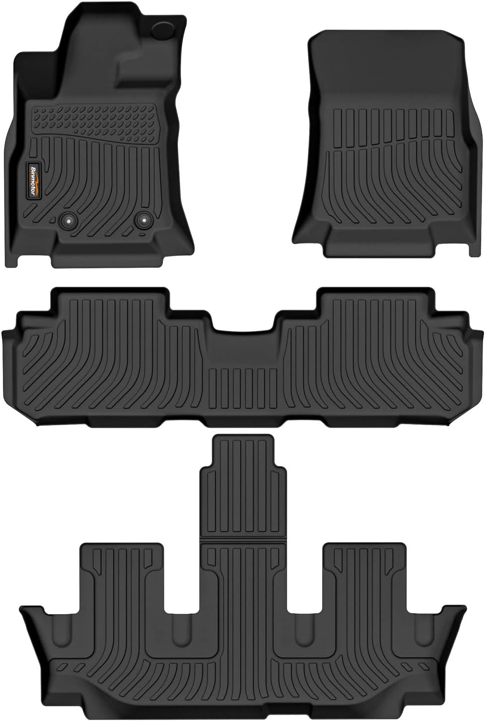 Binmotor-Floor Mats for Subaru Ascent 2019-2025 7/8 Passenger,All Weather Car Floor Mat Rubber Liners for Subaru Ascent Accessories