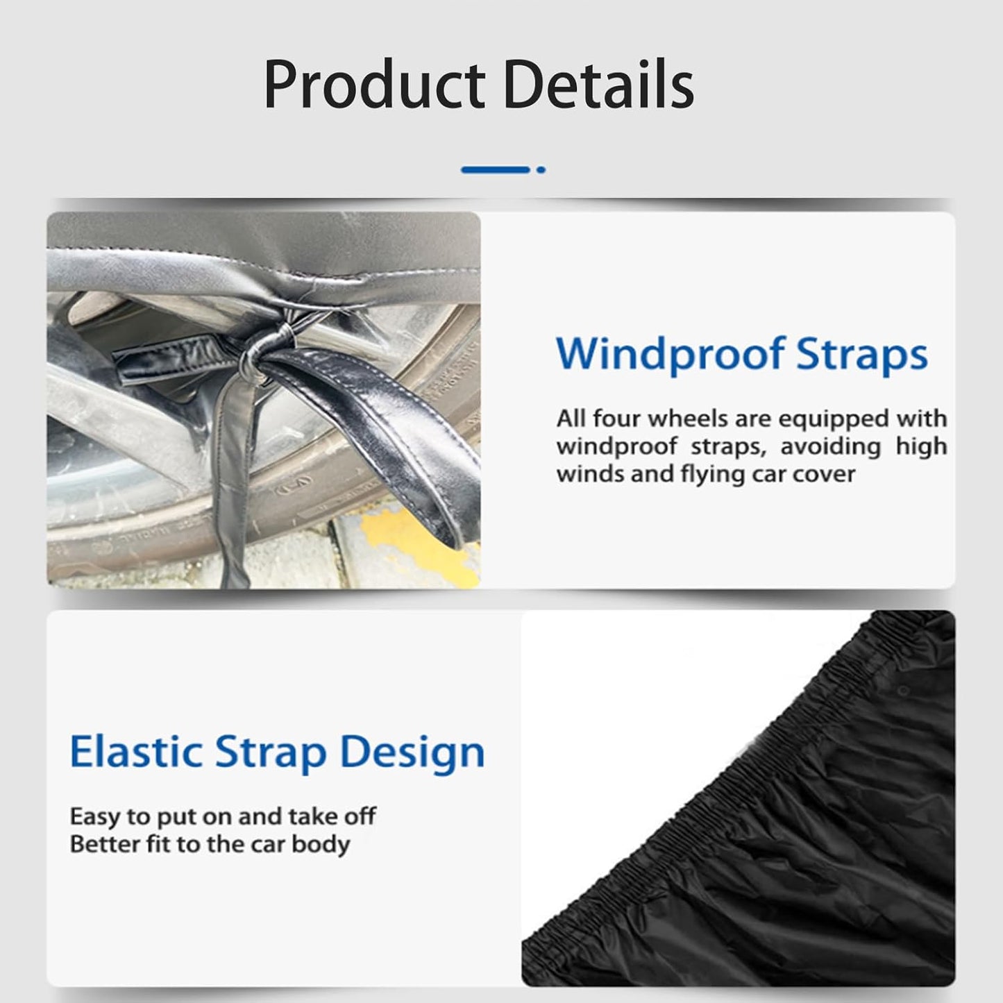 PU Leather Car Cover Waterproof All Weather, Waterproof Car Cover Fit for C-orvette C8 2020-2025 Stretch Heavy Duty Outdoor Car Covers Compatible with Rear High Wing Spoiler C8 Accessories