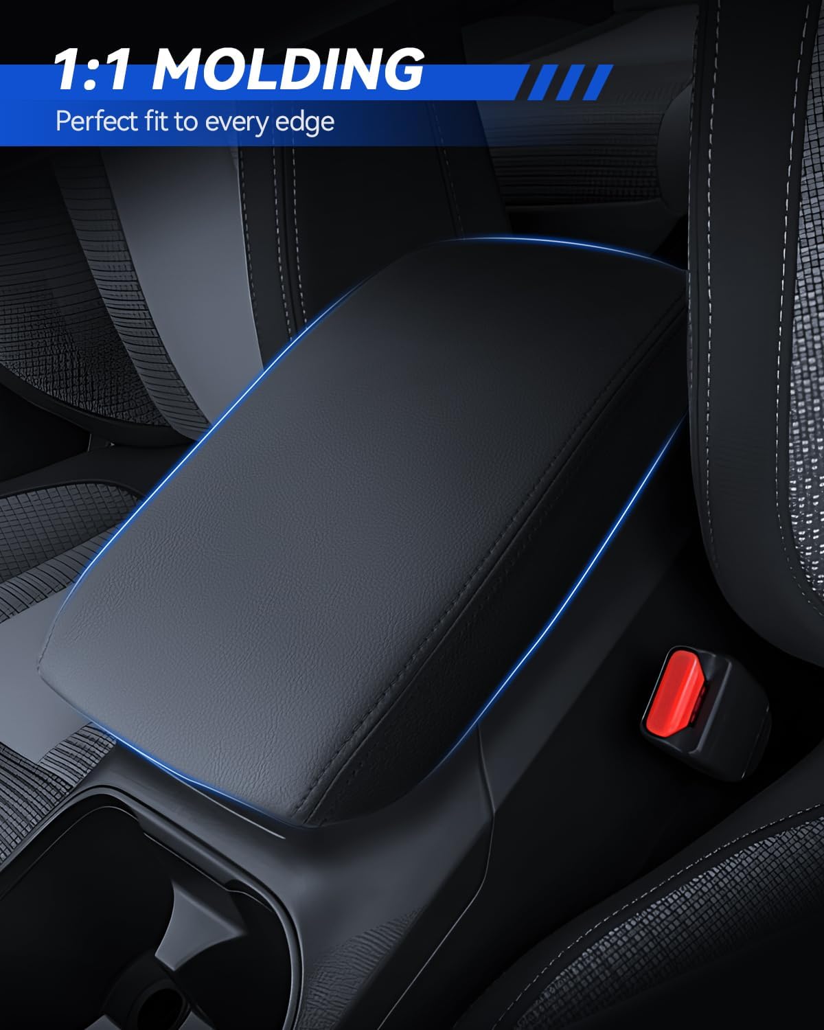 Armrest Cover for Chevrolet Equinox LT, ACTIV, RS 2025 Accessories Center Console Middle Lid Pad Protector for Car Elbow Rest