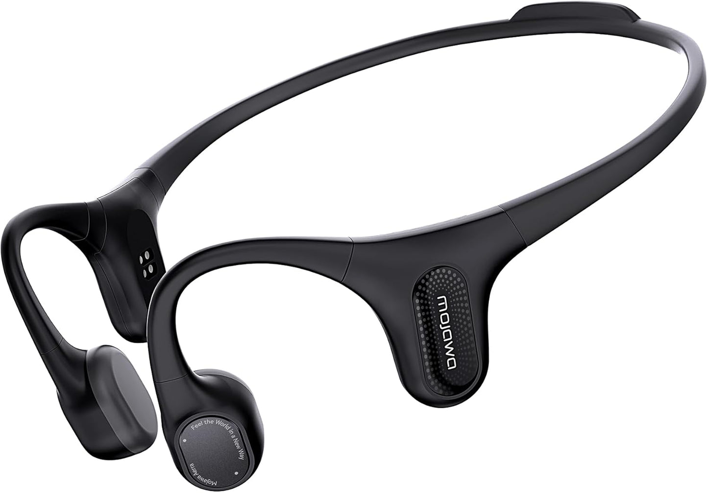 Aerra Bone Conduction Sport Headphones, IP67 Waterproof Workout Earphones, Open-Ear, Wireless Bluetooth with Mic, Secure and Comfortable for Running and Cycling, Black