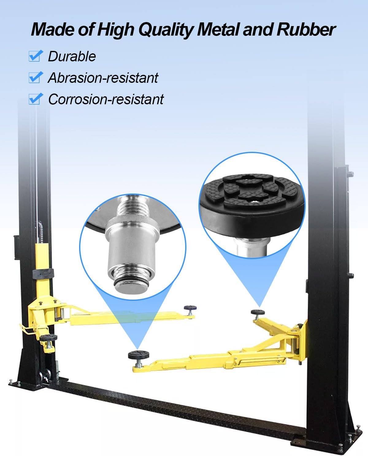 2 Pcs 35mm Car Lift Feet Pads Plus-High Heightening Rubber Feet Tray Fit for 2 Post Lift