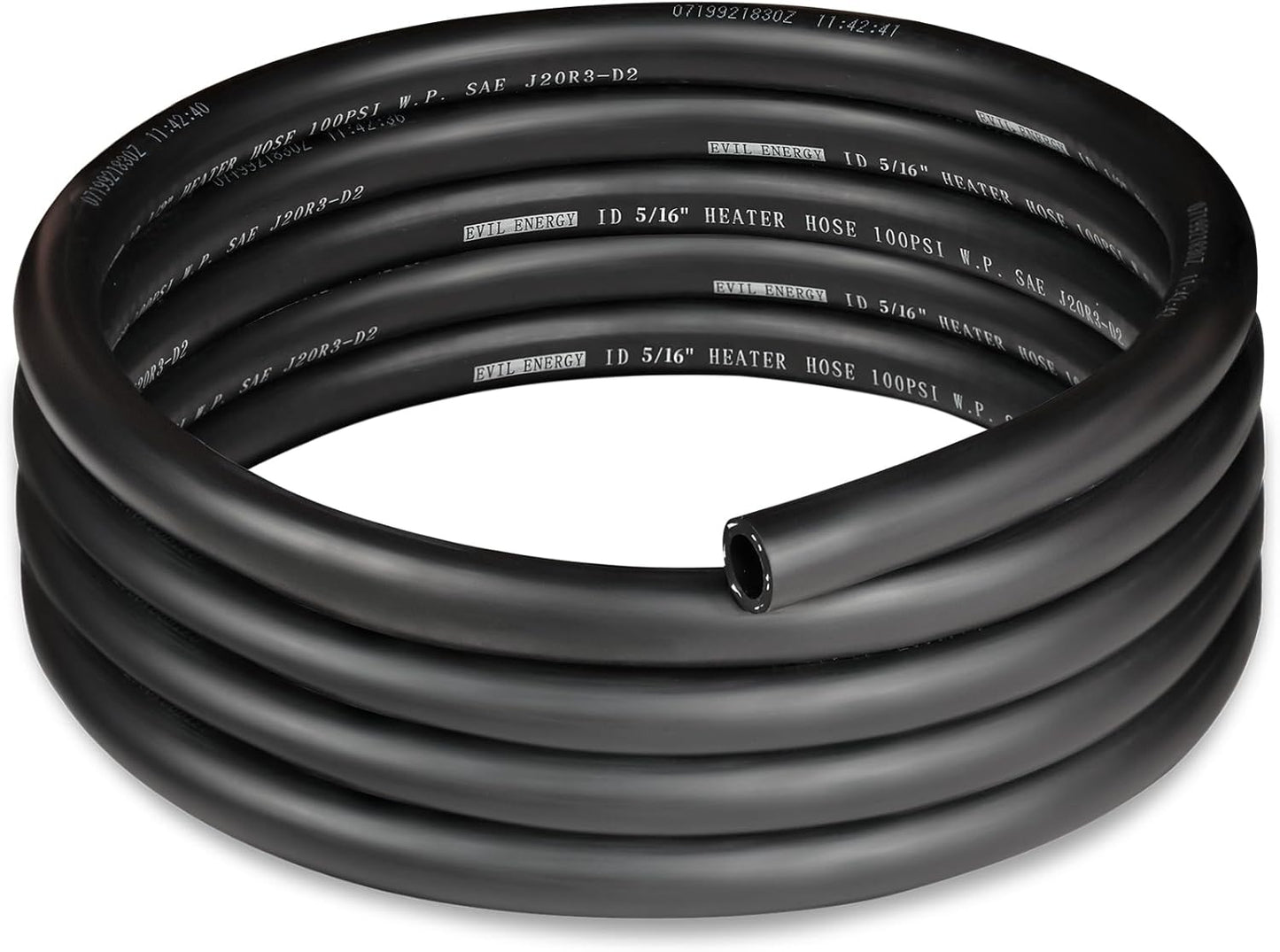 EVIL ENERGY 5/16" Heater Hose Coolant Radiator Straight 100PSI SAE 20R3 10FT Black