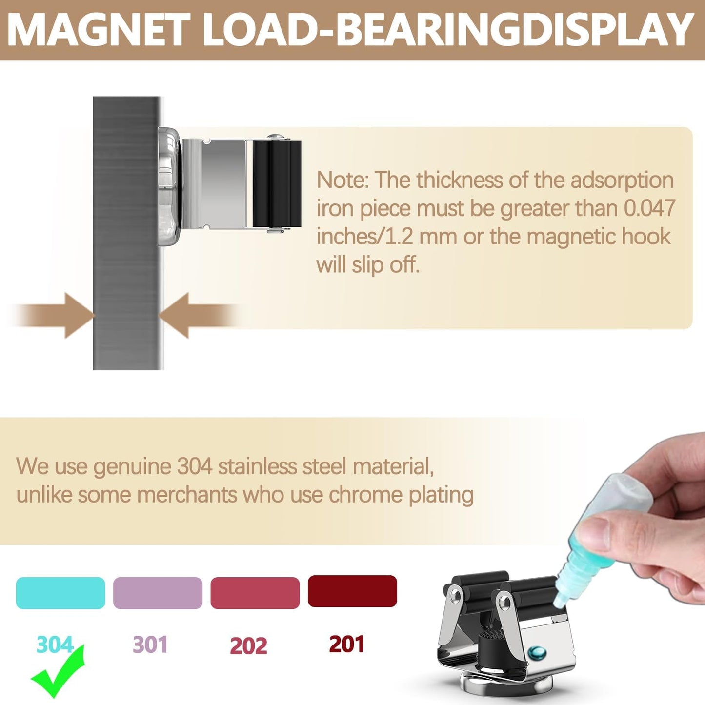 3-H Magnetic Broom Holder with Strong Magnetic Hook 4 Pack,Broom Holder Wall Mount for Garage Garden Shed Storage System Laundry Room Home Kitchen Organization