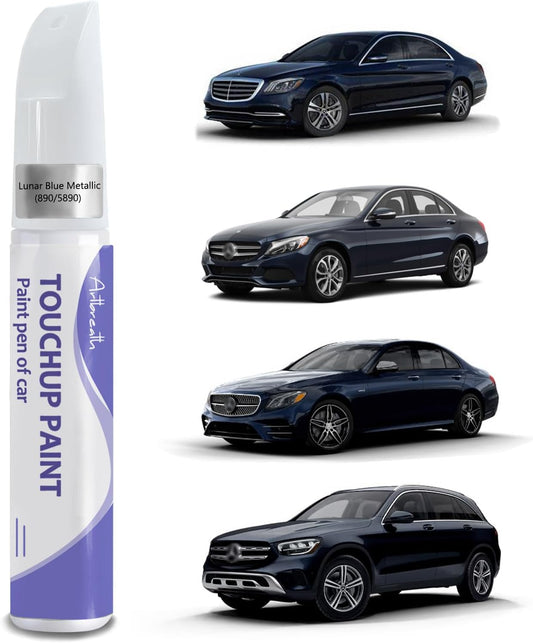 Touch Up Paint for Mercedes Benz Lunar Blue (890/5890)-Exact Match–Chips and Nicks TouchUp Paint Pen Scratch Repair Car Accessories Car Paint Pen for Erase Car Scratches