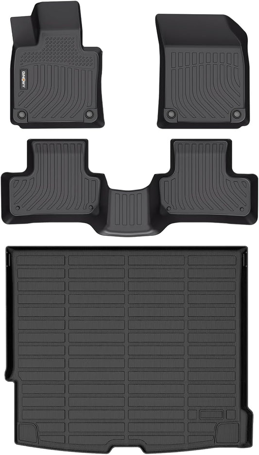 GINOWY-Floor Mats & Cargo Liner for Volvo XC60 2018-2025 (Fit for T5 T6,Not for Hybrid), All Weather Car Floor Mats for Volvo XC60 Accessories