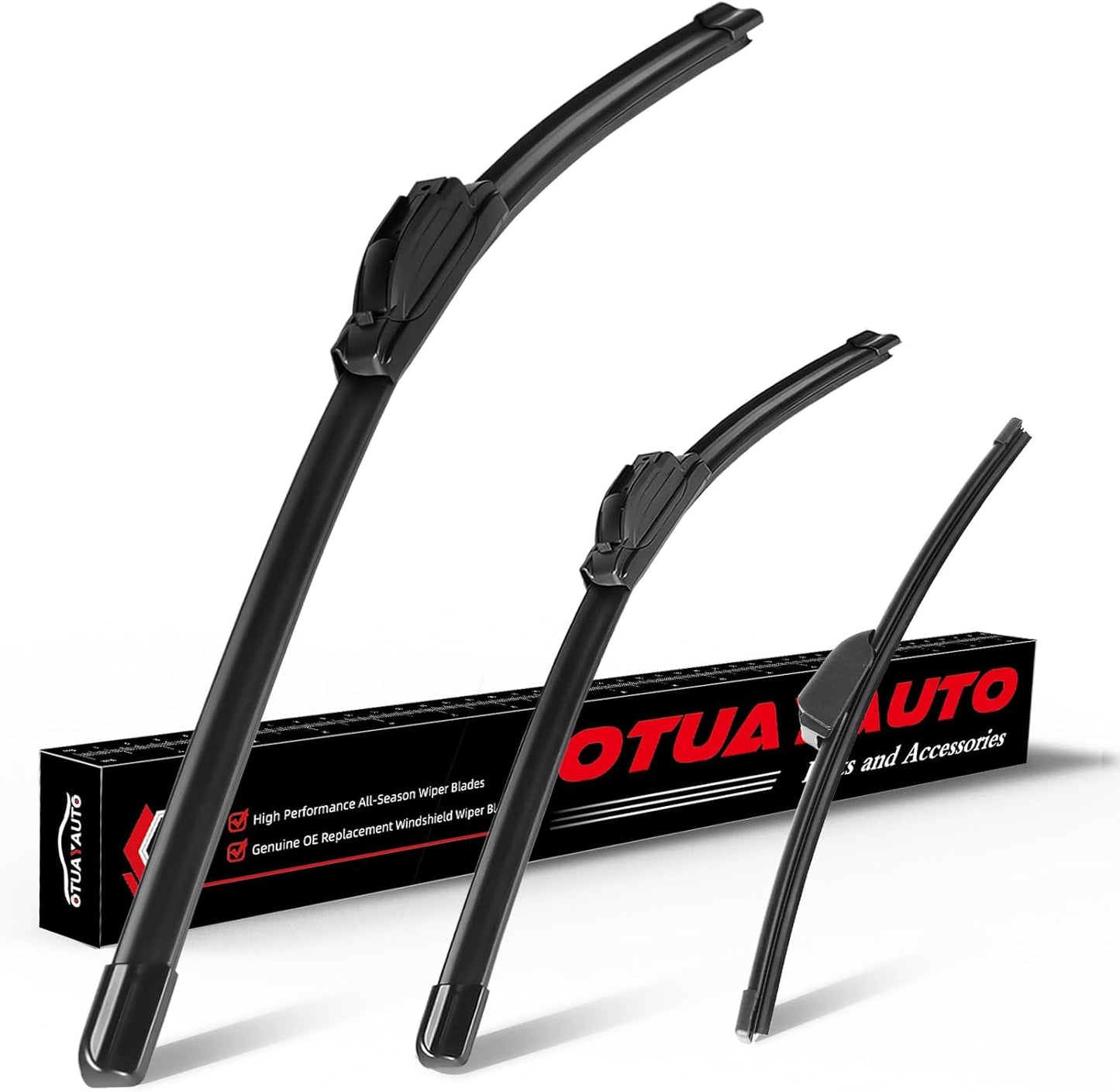 OTUAYAUTO Premium Windshield Wiper Blades - Replacement for Hyundai Elantra 2011-2016, Elantra GT 2013-2017, All-Weather Performance, Front and Rear Wiper Blades, U Hook - 28"+14"+13" (Pack of 3)