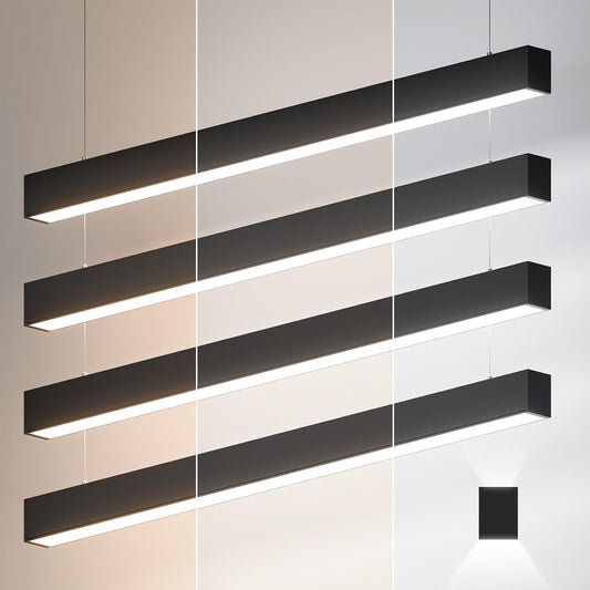 4FT LED Linear Lights 50/45/40/35/30W Up and Down Light, 3000/4000/5000K 4 Feet Commercial Shop Lighting for Office Garage Basement Shop Dining Room bar, Dimmable 4’ Architectural Fixture-4Pack