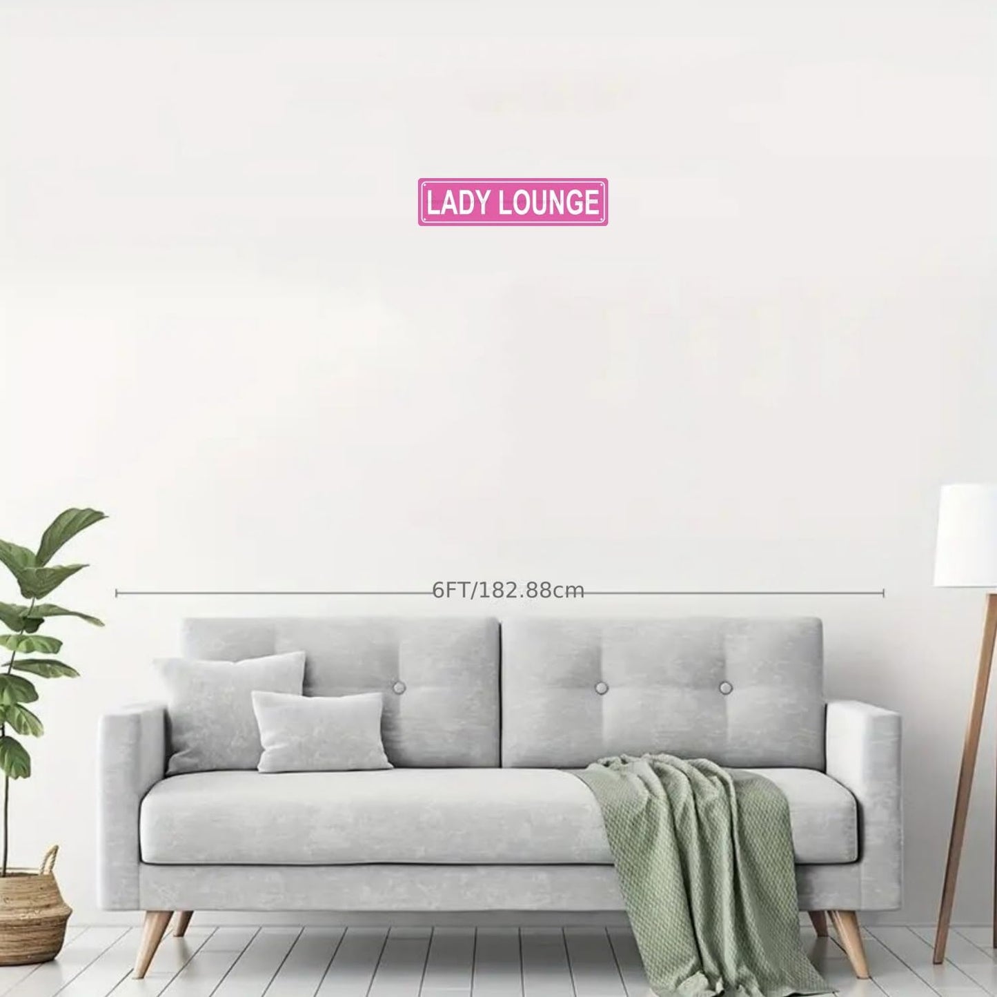 LADY LOUNGE Space Metal Tin Street Sign Bar Cafe Garage Cave Home Room Wall Bathroom Farmhouse Garden Porch Patio Decor, 16 x 4 Inch