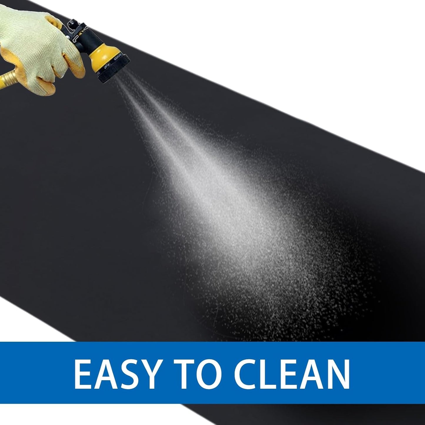 Motorcycle Mat 98 x 31 Inch Garage Floor Rug Washable Parking Mats for Garage Floors Non Slip Oil Absorbent Pad Rubber Backing Layer Protects Floor from Spills Drips Stains (Frame Style)