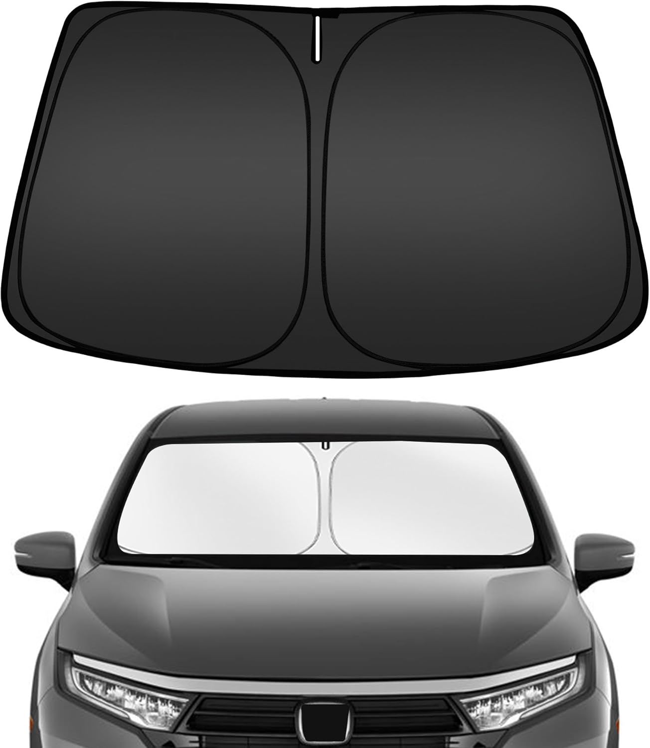 ARISMOTOR Windshield Sun Shade for Honda Odyssey (LX EX EX-L Touring Elite Minivan) 2018-2025 2026, Custom Fit Foldable Front Window Sunshade Sun Visor Protector, Block UV Rays Keep Your Car Cooler