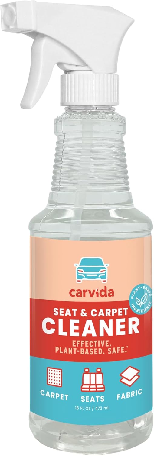 Seat & Carpet Instant Cleaner - Stain Remover Spray for Automotive Fabric Seats and Carpets, Grapefruit Scent, 16oz