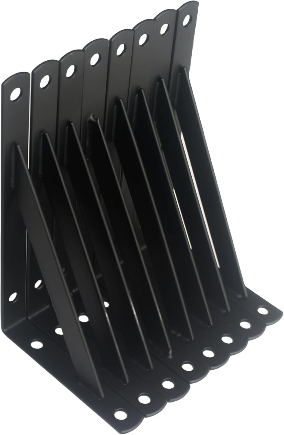 8 Pack L6 x H 3.5" Black Heavy Duty Shelf Brackets with Screws Metal Shelf Brackets Shelf Support Angle Brackets for Shelves L Brackets Heavy Duty Floating Shelf