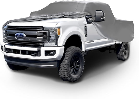 Car Covers Weatherproof Max Truck Cover & Warranty Compatible with Ford 2000-2019 F-250 Regular Cab, 8 with Camper Shell– Outdoor Cover, Prevents Theft with Cable Lock