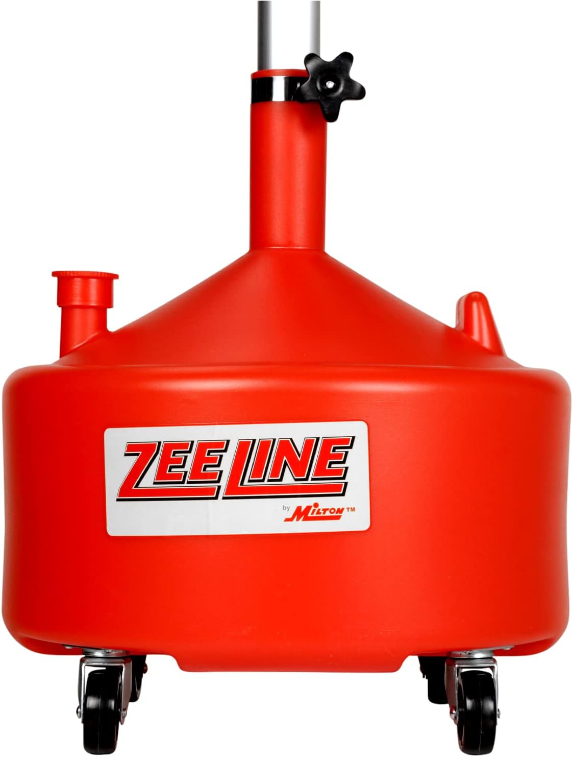 Zeeline By Milton ZE8DC, Rolling Oil Drain Pan, 8 Gallon Oil Drain with Adjustable Funnel, 2 Inch Drain Port with Cap, Wide Drain Pipe for Faster Draining, Oil Drain with 4 Swivel Casters