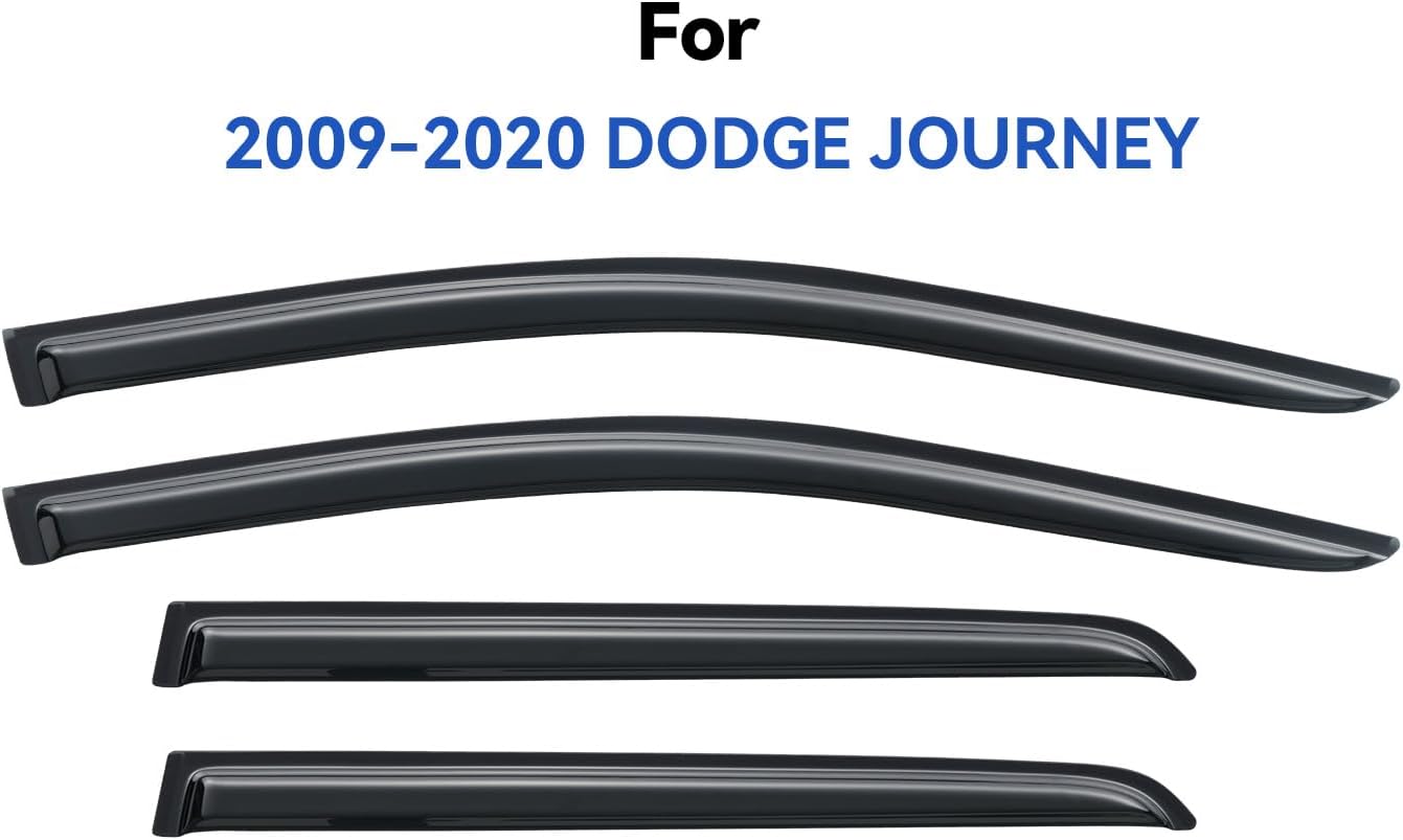 Window Visors Rain Guards Shield for 2009-2020 Dodge Journey, Window Vent Wind Deflectors Visors Shades for 09-20 Dodge Journey
