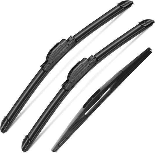 3 Wipers Set for Subaru Forester 2009-2013, 2005-2009 Subaru Legacy Outback, Windshield Wiper Blades Original Equipment Replacement Front and Rear- 24"/18"/14B" (Pack of 3) J- HOOK