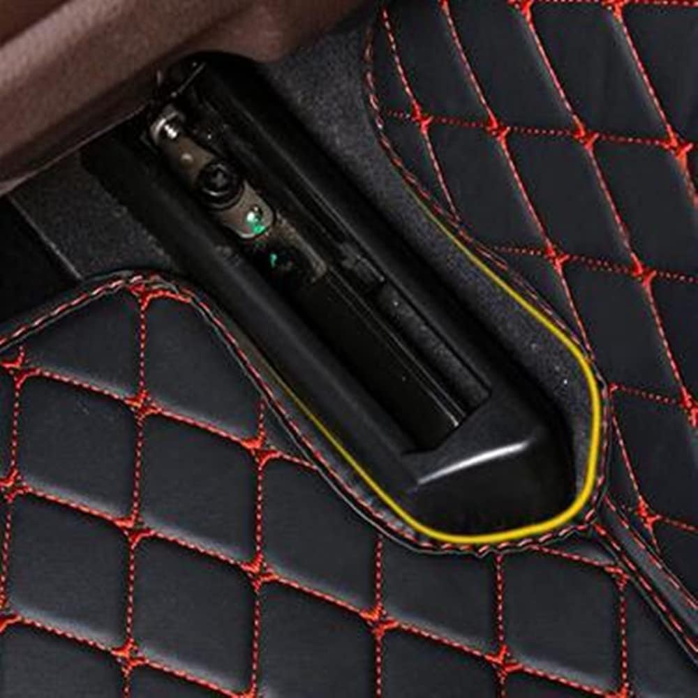 Custom All-Weather Protection Luxury Leather Floor Mats for Cars SUVs Trucks According Anti-Slip Leather Floor mats ﻿ (12,Pink)