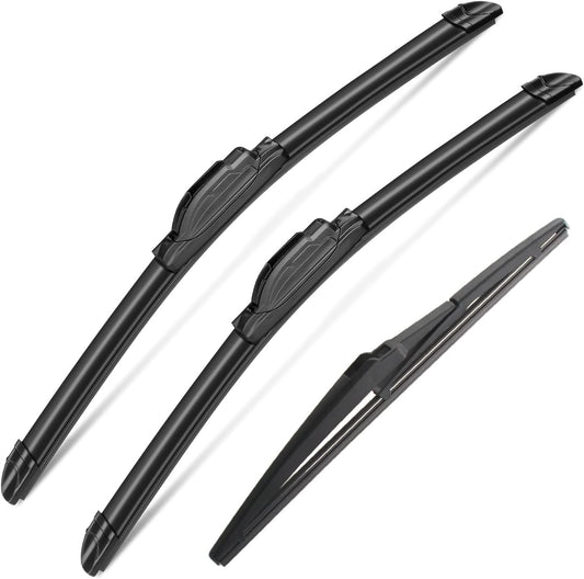 3Pcs Windshield Wiper Blades for Hyundai Tucson 2016-2020 2021,2007-2012 Mazda CX-7, Original Equipment Replacement Windshield Wiper Blades for My Car- 26"/16"/14A" (Pack of 3) J- HOOK