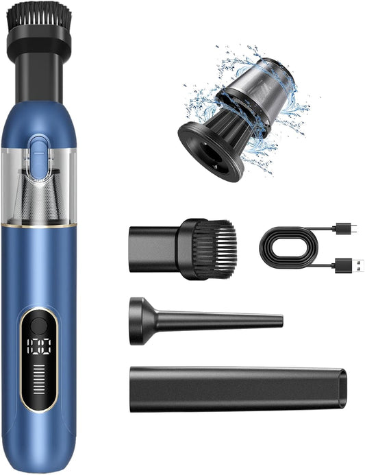 Car Cordless Handheld Vacuum, 13000PA Suction, 4-in-1 Blow & Suction, Rechargeable, for Car, Home, Pet, Office
