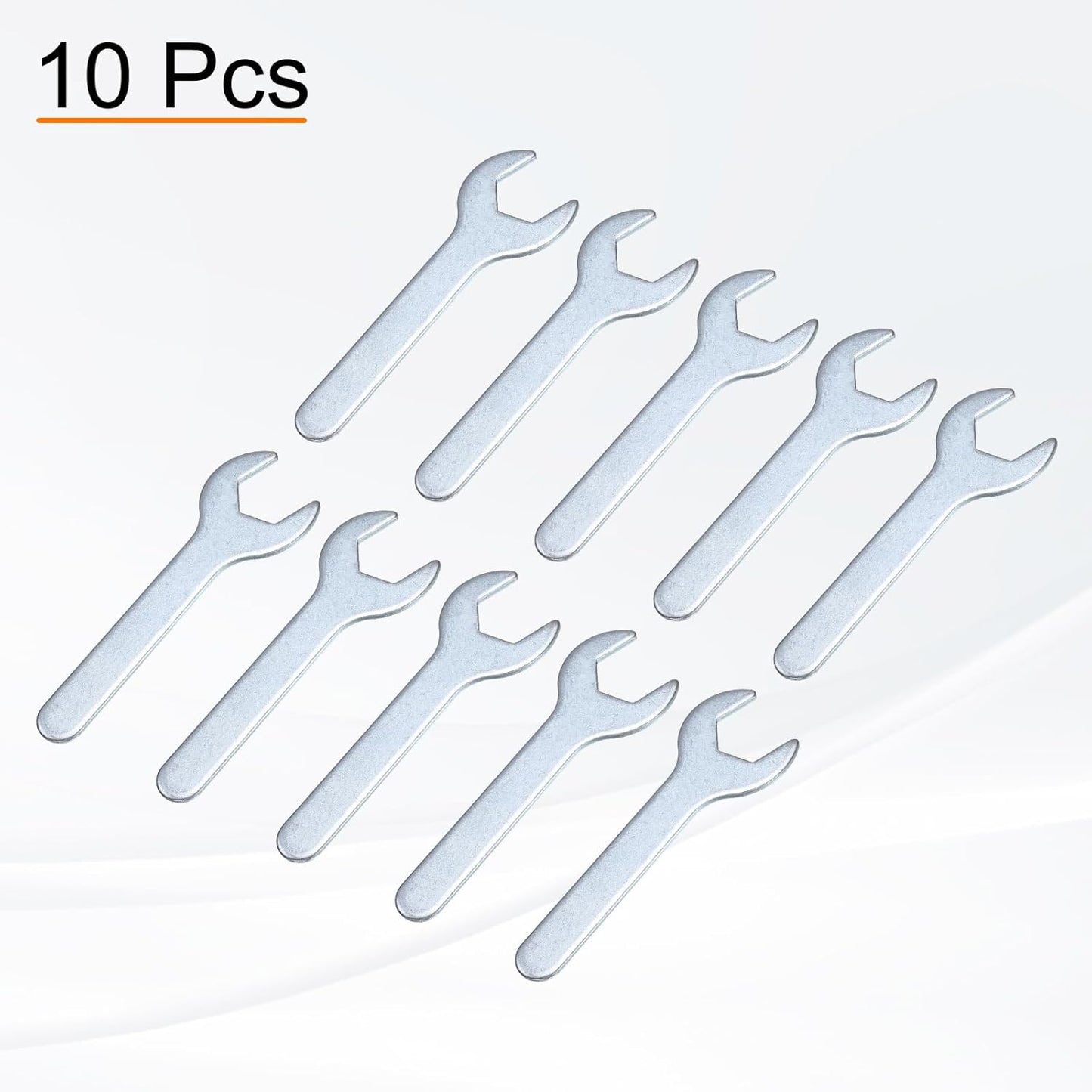 HARFINGTON 10pcs Small Wrench Open End Wrench 22x126x2.8mm Metric U-Shaped Single Open Ended Spanner Super Thin Small Flat Head Galvanizing Wrench for Automotive Repair Furniture Assembly
